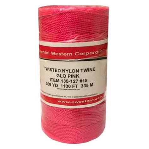 Cwc Fluorescent Glo Pink Twisted Nylon Seine Twine Roll