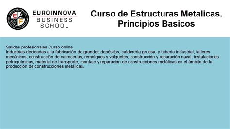 Curso De Estructuras Metalicas Curso Homologado EUROINNOVA