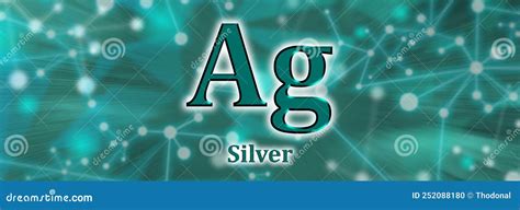 Ag Symbol. Silver Chemical Element Stock Illustration - Illustration of ...