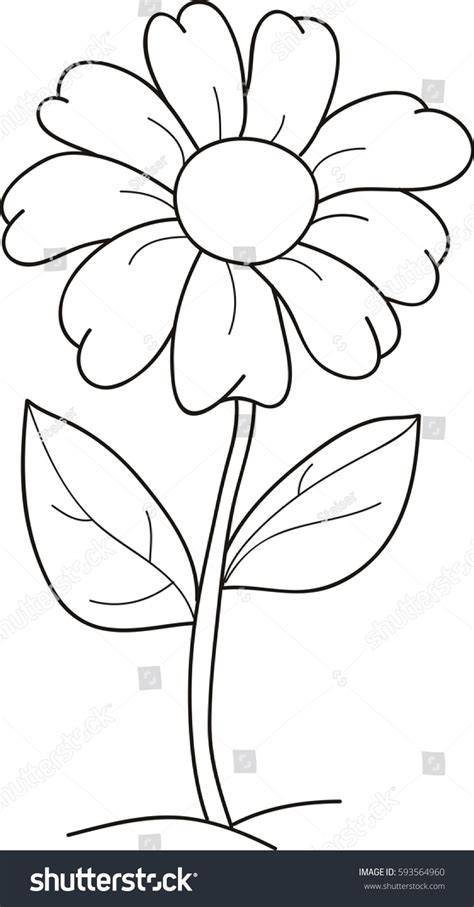 Cartoon Flowers Coloring Pages Lets Coloring Together