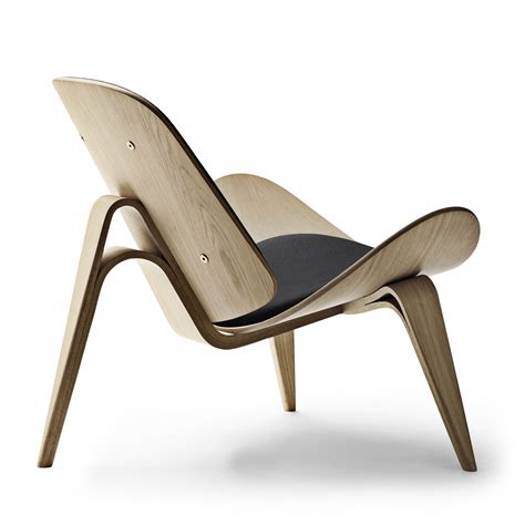 Carl Hansen Søn CH07 Shell Chair Sessel mit Lederbezug von