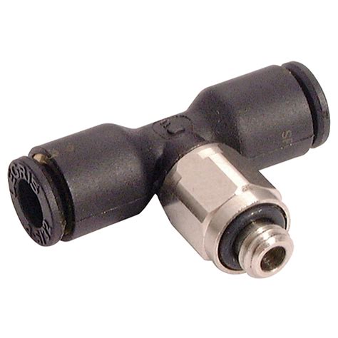 Metric BSPP Male Stud Branch Tees LF 3000 Push In Fittings Hydraquip