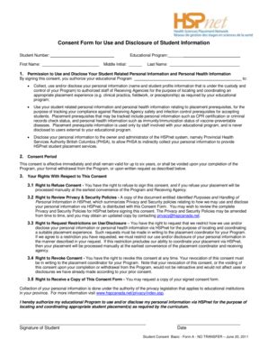 Fillable Online Umanitoba Consent Form For Use And Disclosure Of