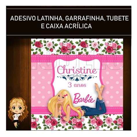 Adesivo Caixa Acr Lica Barbie Elo Produtos Especiais