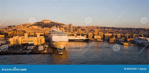 Port of Naples Italy stock image. Image of sunrise, italy - 8832359