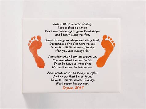 Toddler And Baby Footprint Art Plaque Wpoem Using Childs Actual Prints