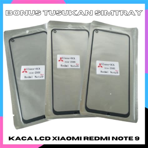 Touchscreen Tc Ts Kaca Depan Glass Oca Kaca Lcd Redmi Note Original