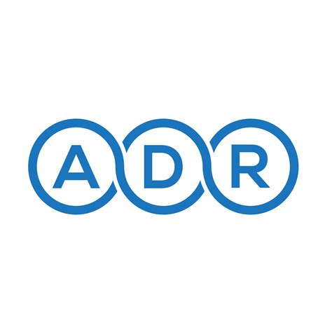 Adr Letter Logo Design On White Background Adr Creative Initials