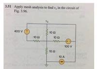 Answered Apply Mesh Analysis To Find V In Bartleby