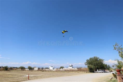 Skydiving. a Parachute is in the Sky. Stock Photo - Image of lifestyle ...