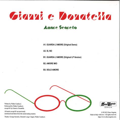 Amore Segreto (180g) Disco Segreta | Side One