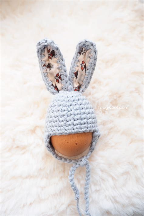 Easter Egg Bunny Hat Crochet Pattern - One Dog Woof