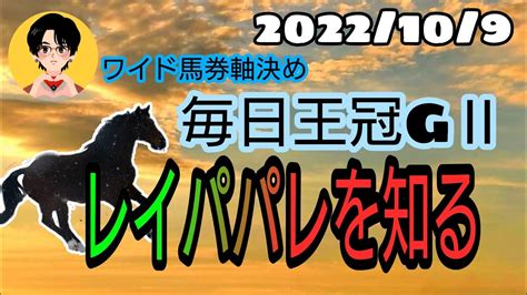 2022 10 9【毎日王冠gⅡ】【レイパパレ】を知るワイド馬券流しの軸決め！投資競馬始めませんか？ 競馬動画まとめ