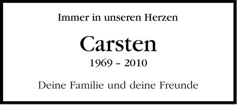 Traueranzeigen Von Carsten Stuttgart Gedenkt De