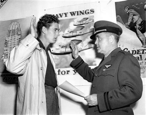 Ted Williams Being Sworn Into The Us Navy In 1942 Ted Williams Red