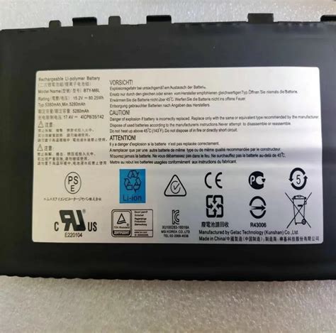 OEM Genuine BTY M6L Battery For MSI GS65 GS75 Stealth Thin 8SE 8SF 8SG