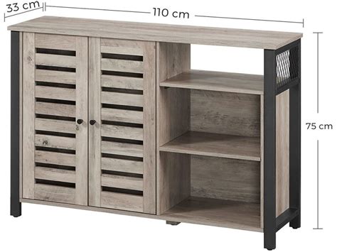 Vasagle Meuble De Rangement Buffet Avec Placard Portes Tag Res