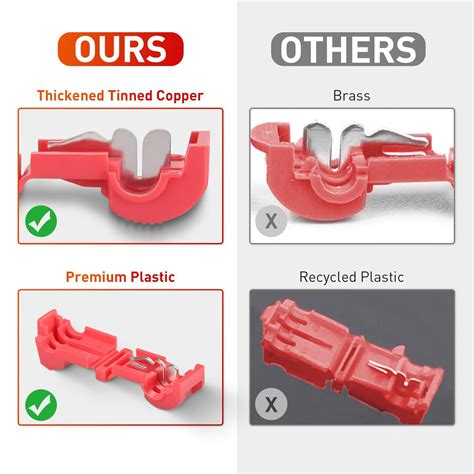 Nilight Pcs Pairs Quick Splice Disconnect Wire Terminals T Tap