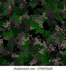 Seamless Digital Woodland Pixel Camo Texture