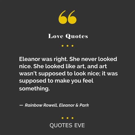 Eleanor And Park Quotes She Never Looked Nice