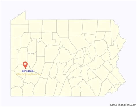 Map of Springdale borough, Pennsylvania