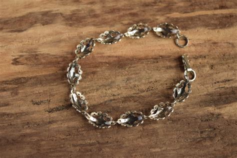 Vintage Beau Sterling Silver Bracelet By Beau Shop Thrilling