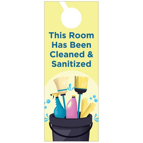 This Room Has Been Cleaned And Sanitized Door Hanger Plum Grove