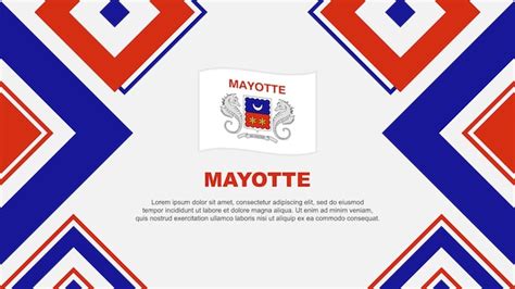 Premium Vector Mayotte Flag Abstract Background Design Template