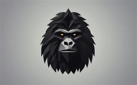 Premium Photo Minimalist 3d Mountain Gorilla Icon