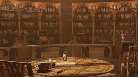 Artstation Medieval Library Model Pack Rustic Low Poly 3d Model