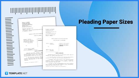 Pleading Paper Size Dimension Inches Mm Cms Pixel Free Word Template