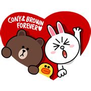 Brown Cony S Lovey Dovey Date Stickers Line Whatsapp Png