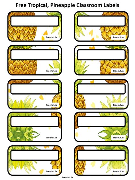 Free Tropical Pineapple Bulletin Board Decorations And Craft