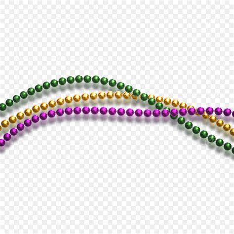 Mardi Gras Beads Border Clip Art