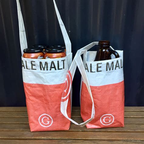 Growler Bag Upcycled Malt Bags The Hop Grain Brew Store