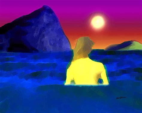 Moonlight Swim Digital Art By Anthony Caruso