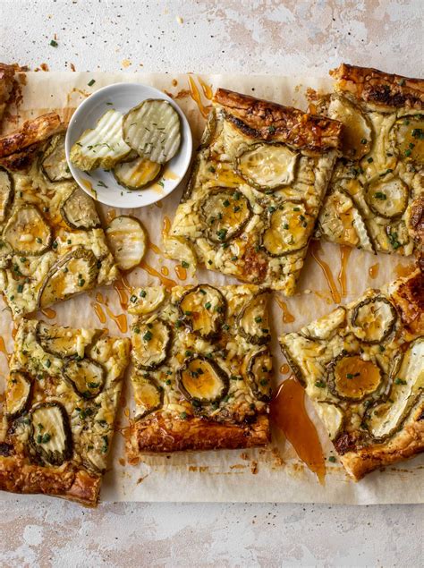 Pickle Pizza - Pickle Lovers' Puff Pastry Pizza with Hot Honey