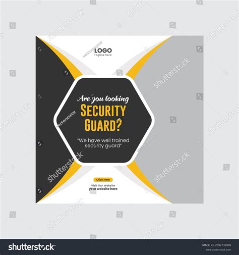 Security Guard Social Media Post Design Stock Vector (Royalty Free ...