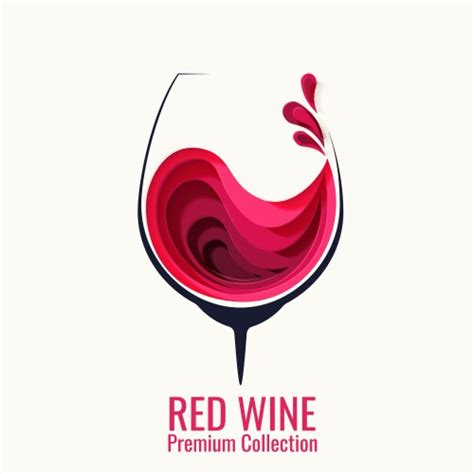 Glass Wine With Splash Logo Design Royalty Free Vector Image