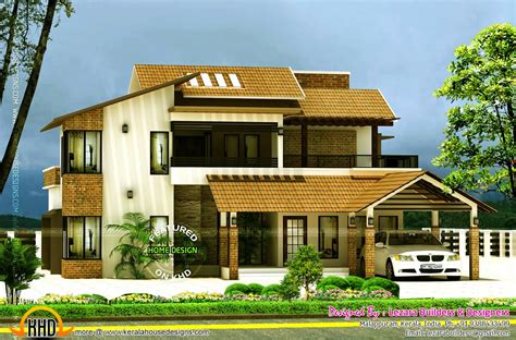 Brick Wall Mixed Kerala Home Design Kerala Home Design And Floor Plans 9k Dream Houses