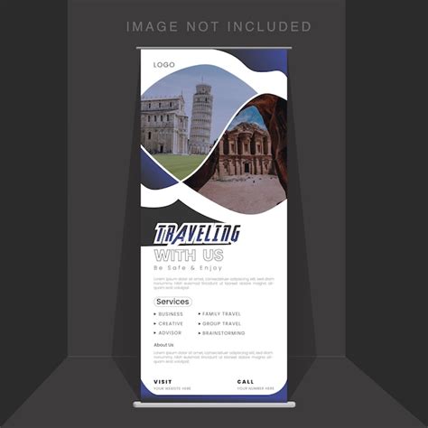 Premium Vector | Creative corporate roll up banner your journey awaits