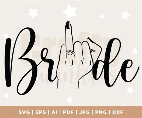 Bride Svg Wedding Finger Svg Vector Cut File For Cricut Etsy Australia