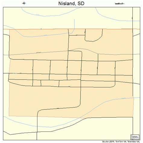 Nisland South Dakota Street Map 4645180