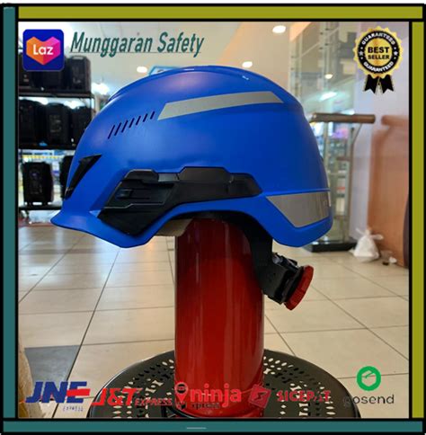 Helm Msa V Gard H Safety Helmet Climbing Trivent Fastrcak Lokal Biru