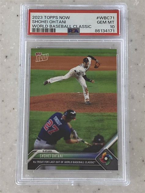 未使用PSA10 GEM MINT 2023 Topps Now WBC 大谷翔平 決勝 アメリカ戦 WBC71 Shohei