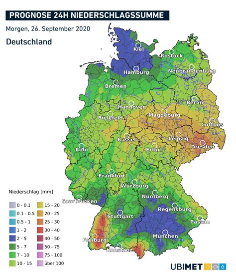 Flächendeckender Regen in Deutschland