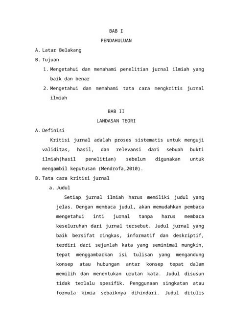 Docx Makalah Kritisi Jurnal Dokumen Tips