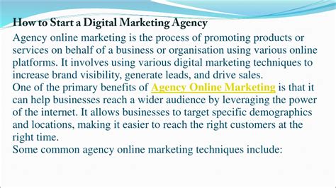 Ppt How To Start A Digital Marketing Agency Powerpoint Presentation