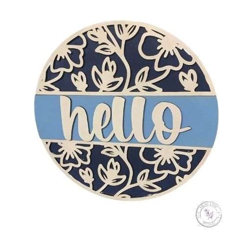 Floral Hello Round Sign - Lilac Lane DIY