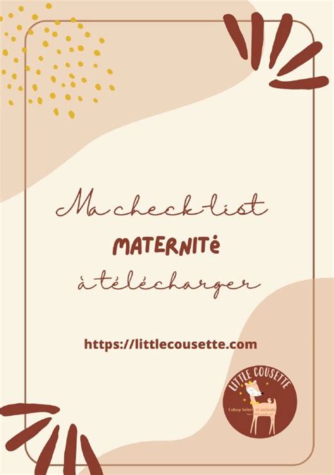 PDF La check list de la valise de maternité parfaite pour maman et